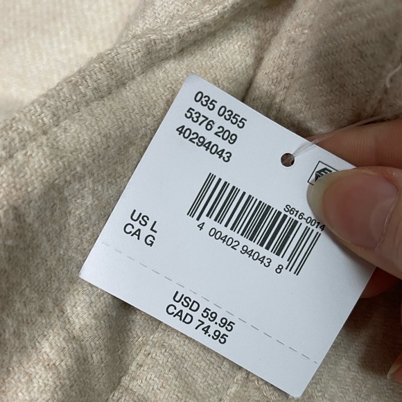 NWT American Eagle Oversized Button Up Long Sleeve Fleece & Love Shacket Sand - Picture 7 of 8